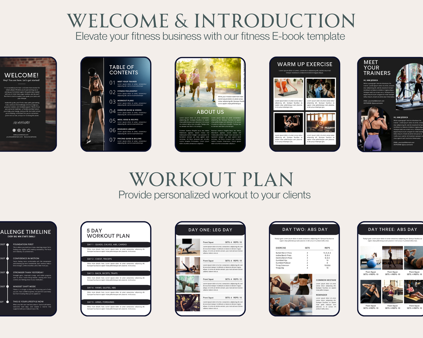 Fitness Ebook | Workout Plan Template | Fitness Program 4u