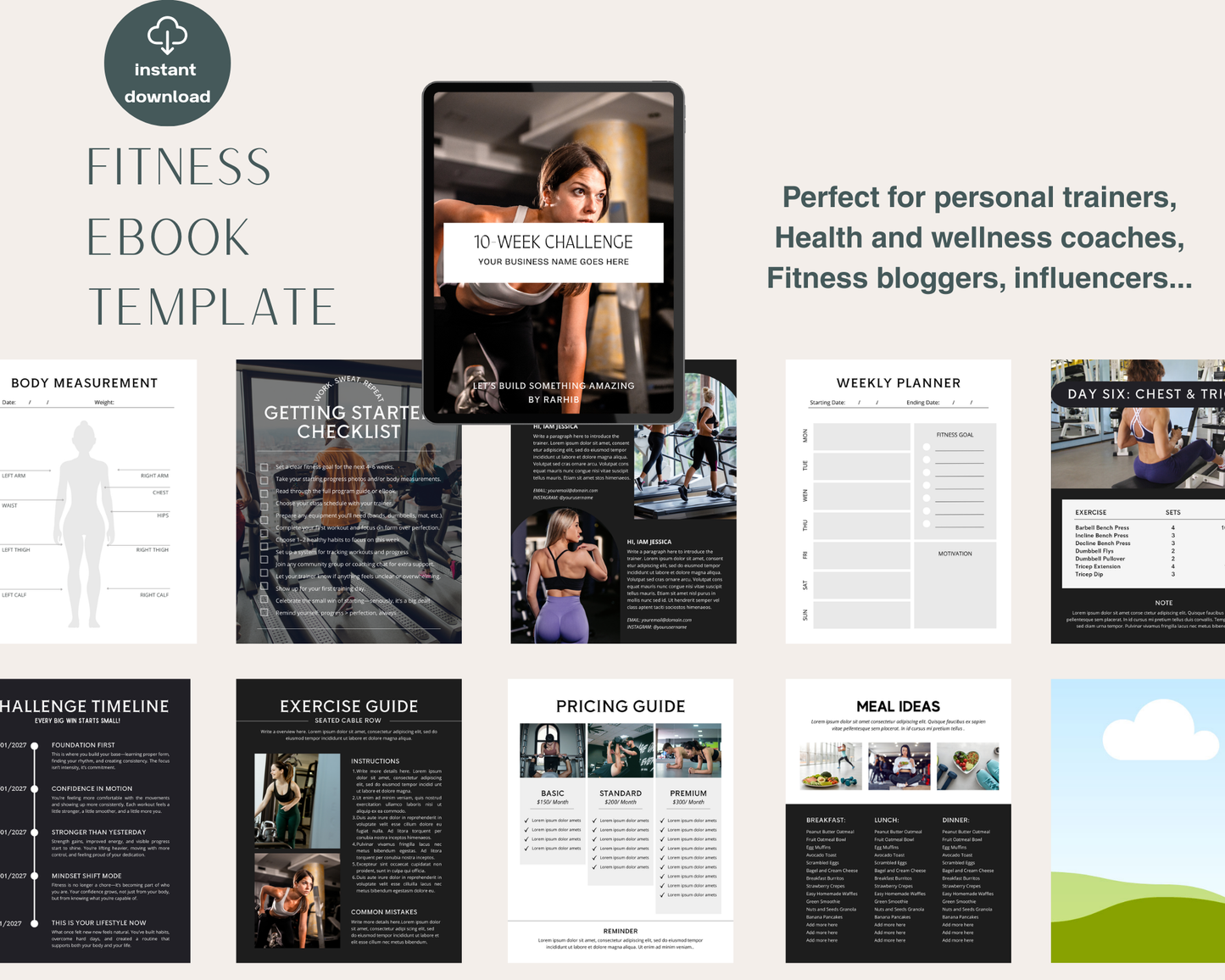 Fitness Ebook | Workout Plan Template | Fitness Program 4u